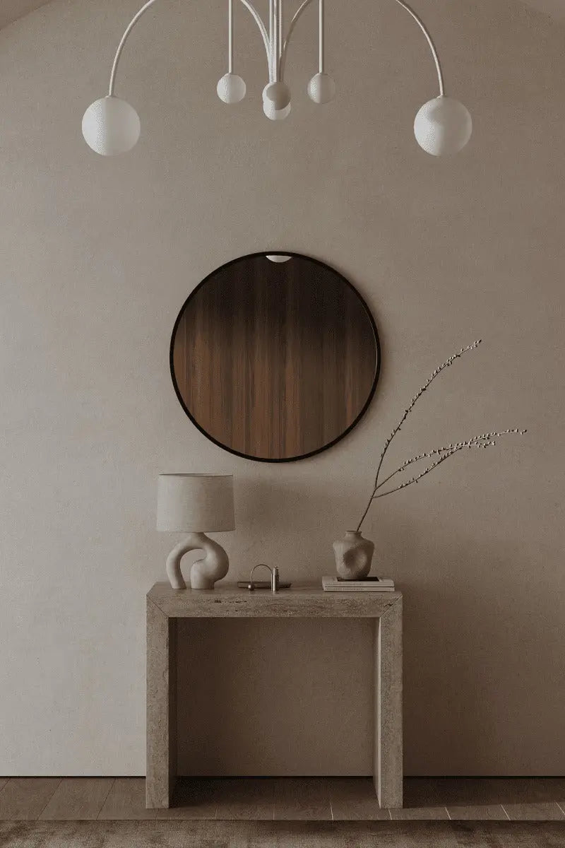 Miroir noir rond ( 5 Diamètre )