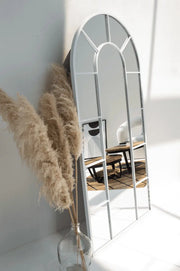 Miroir Arqué gris avec Cadre Divisé ( 4 Dimensions )