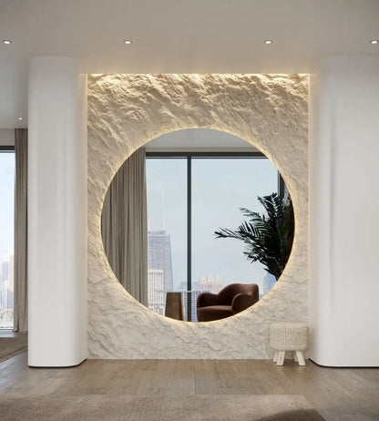 Grand Miroir Rond avec Option LED - Diamètre 180 cm ou 200 cm