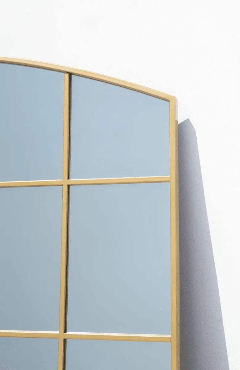 Miroir Doré avec Design en Grilles - Dimensions 120 x 80 cm