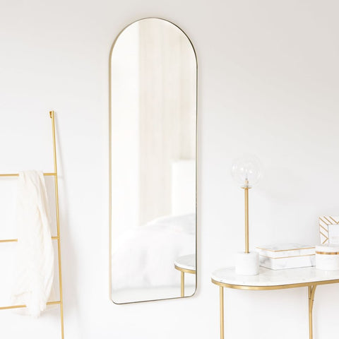 Miroir arche en métal noir 40x120cm