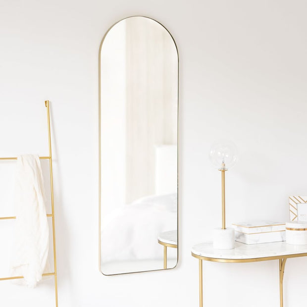 Miroir arche en métal noir 40x120cm