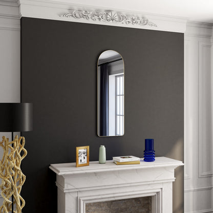 Miroir arche en métal noir 40x120cm