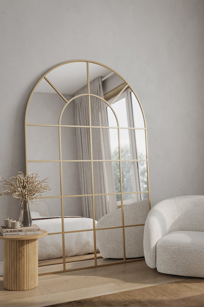 Miroir Arqué Doré XXL (210 × 140 cm)