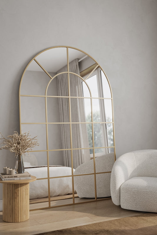Miroir Arqué Doré XXL (210 × 140 cm)