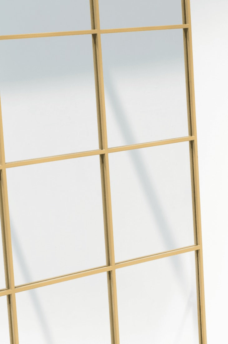 Miroir Fenêtre Rectangulaire Doré
