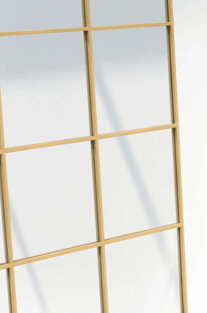 Miroir Fenêtre Rectangulaire Doré