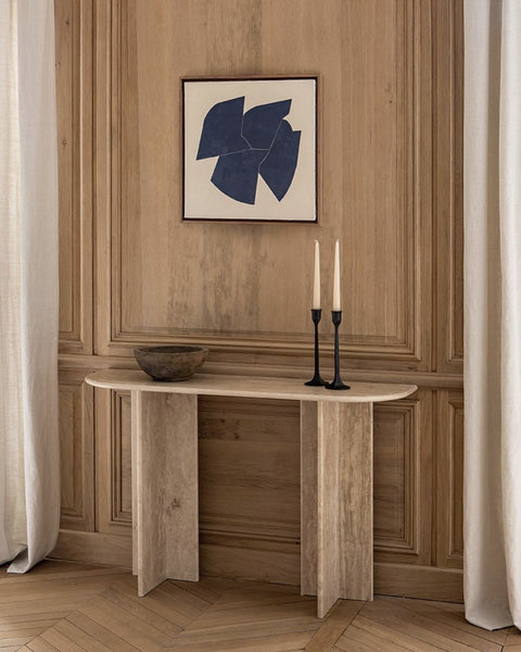 Console en travertin Constance