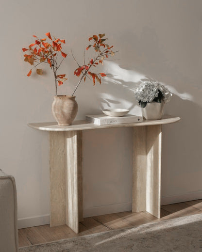 Console en travertin Constance
