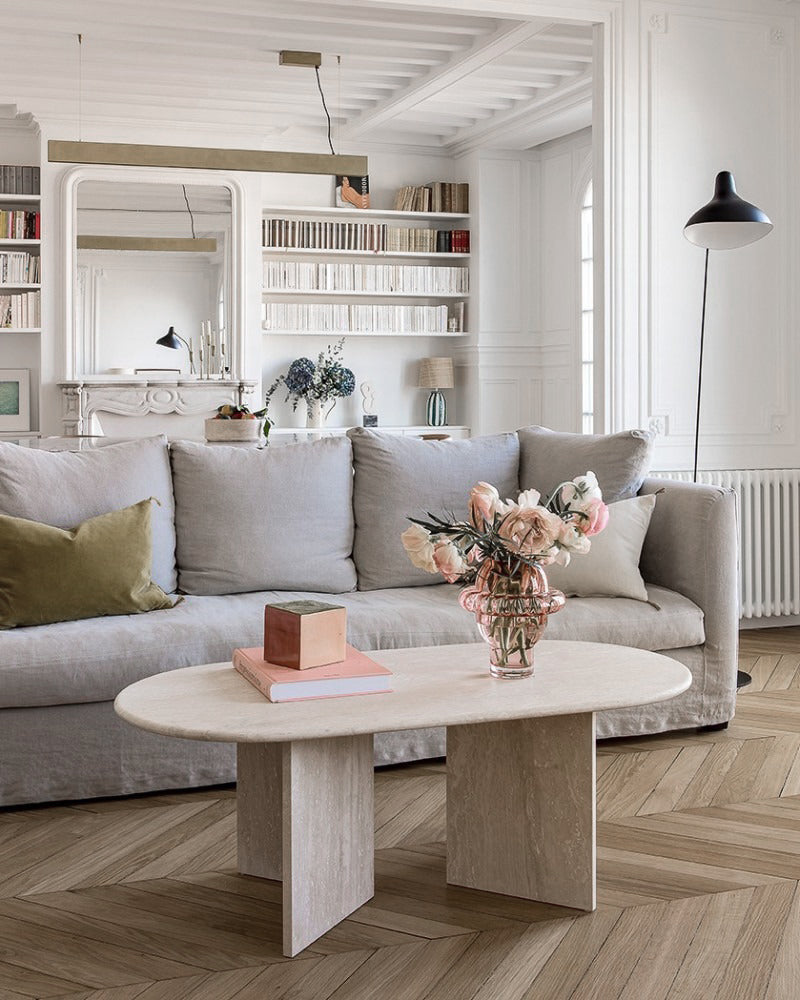 Table Basse Spinelle en Travertin