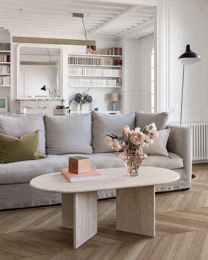 Table Basse Spinelle en Travertin