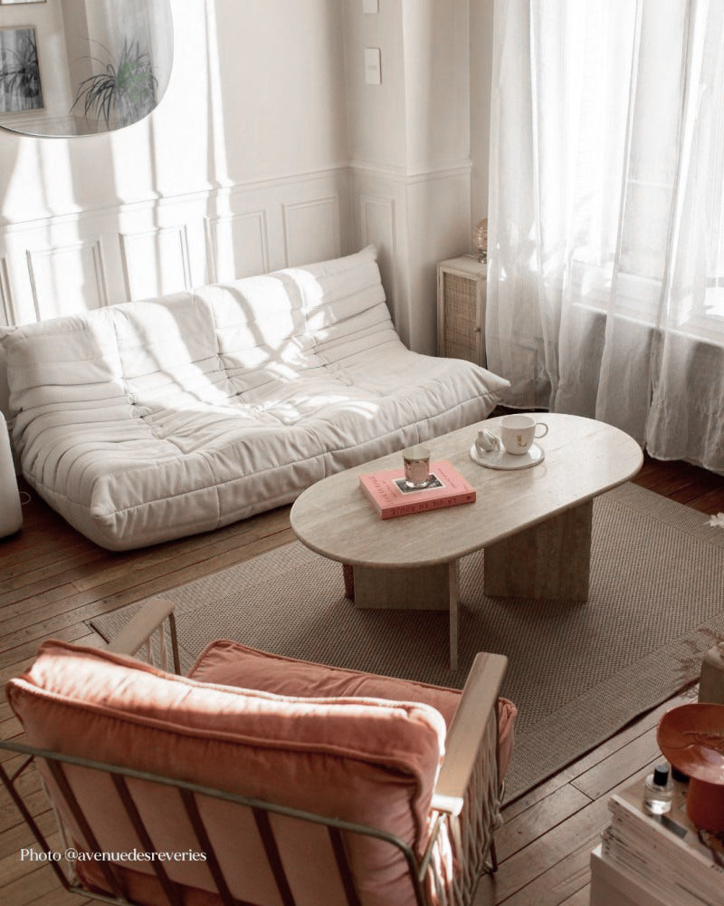 Table Basse Spinelle en Travertin