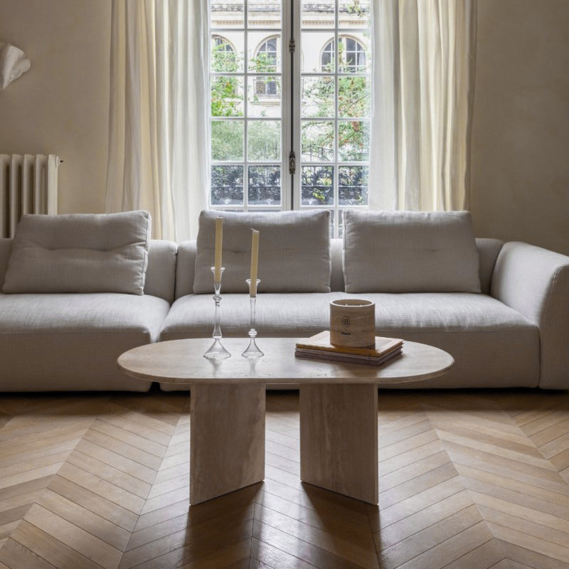 Table Basse Spinelle en Travertin