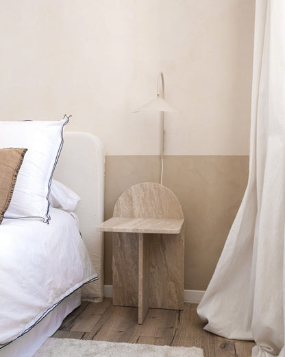 Table de chevet en travertin Nysa