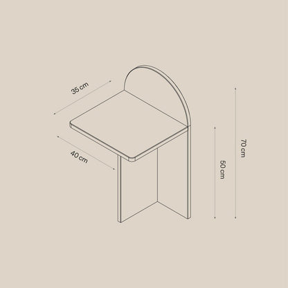 Table de chevet en travertin Nysa