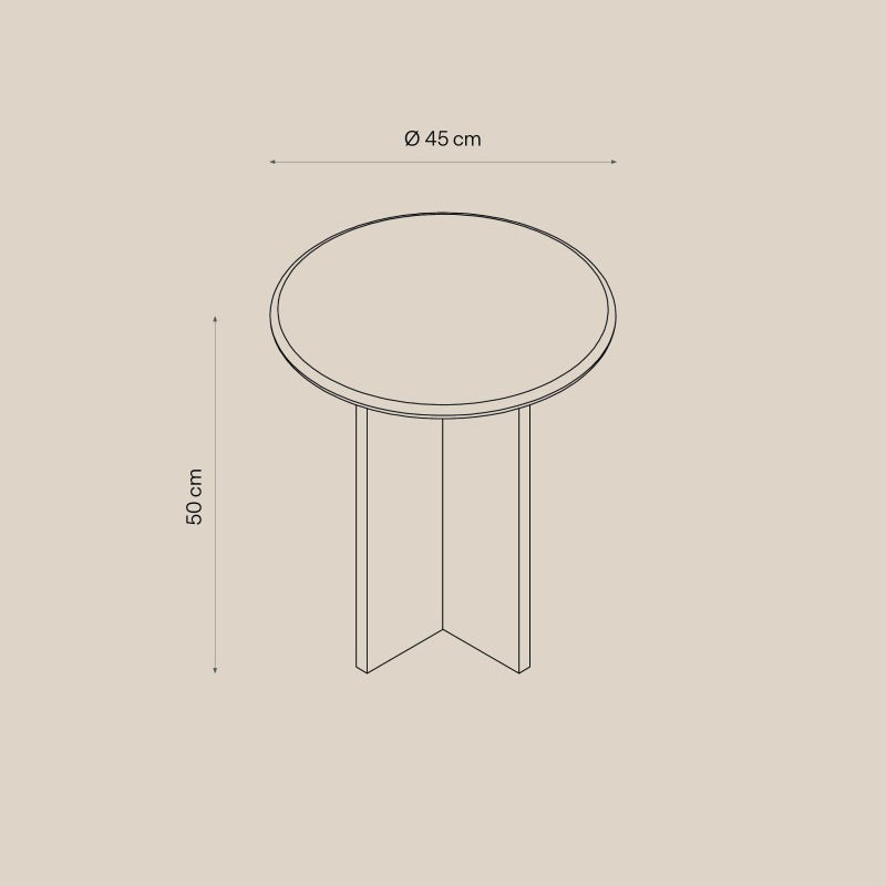 Table d'appoint en travertin Magnifis