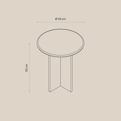 Table d'appoint en travertin Magnifis