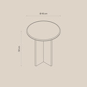 Table d'appoint en travertin Magnifis