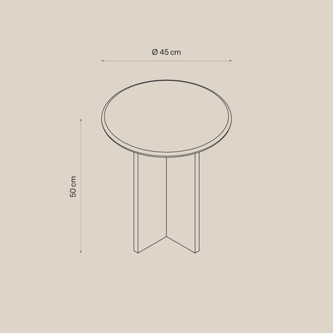 Table d'appoint en travertin Magnifis