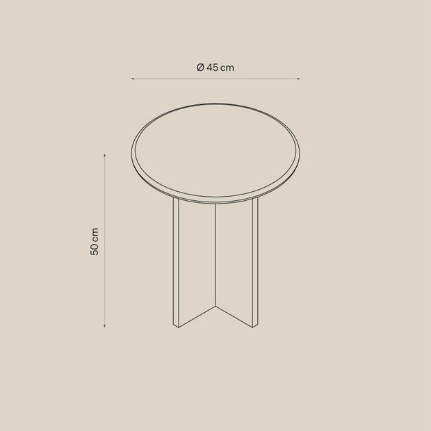 Table d'appoint en travertin Magnifis