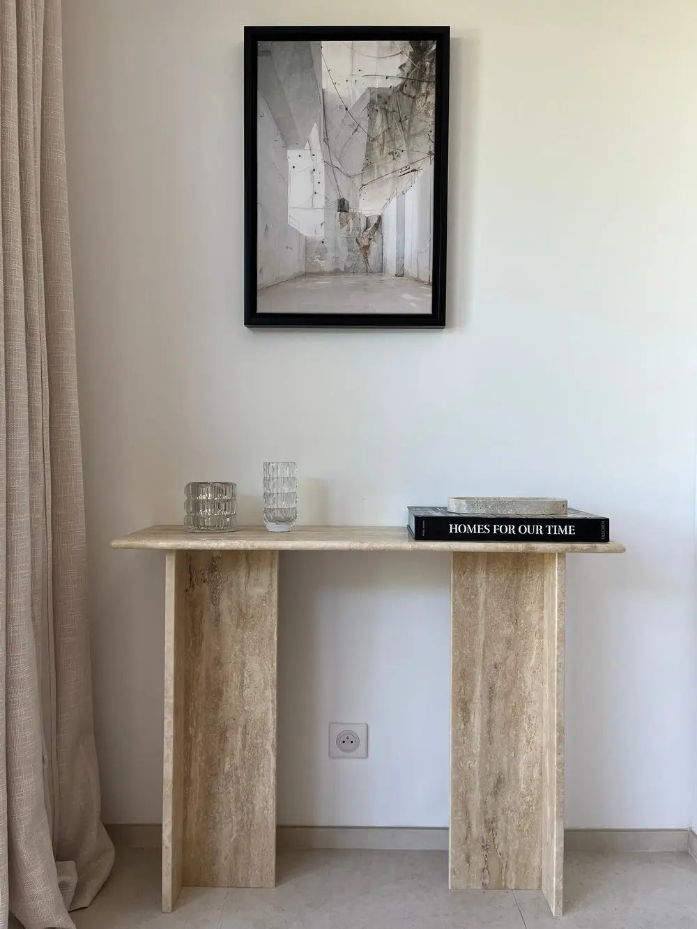 Console Athena 100% Travertin - Modernista Maroc