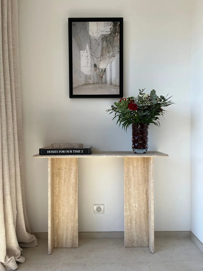 Console Athena 100% Travertin - Modernista Maroc