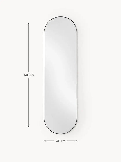 Miroir Mural Ovale Noir (4 Tailles)