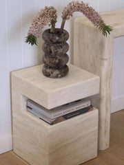 Table d'appoint en travertin Magnifis - Modernista Maroc
