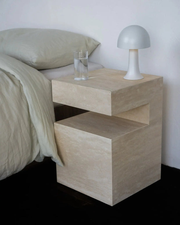 Table d'appoint en travertin Magnifis - Modernista Maroc
