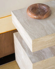 Table d'appoint en travertin Magnifis - Modernista Maroc