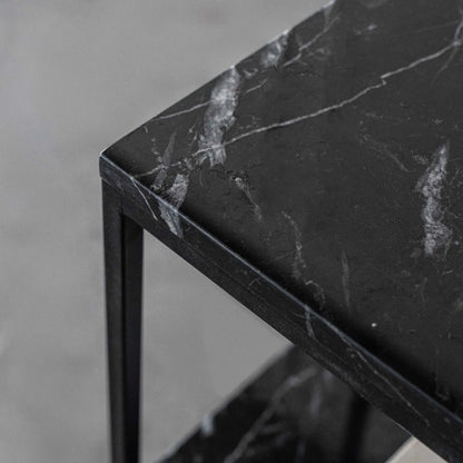 Meuble TV Atlas en marbre noir