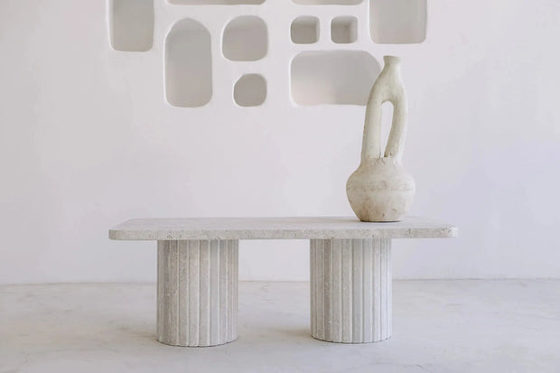Table basse en travertin Olympia - Modernista Maroc