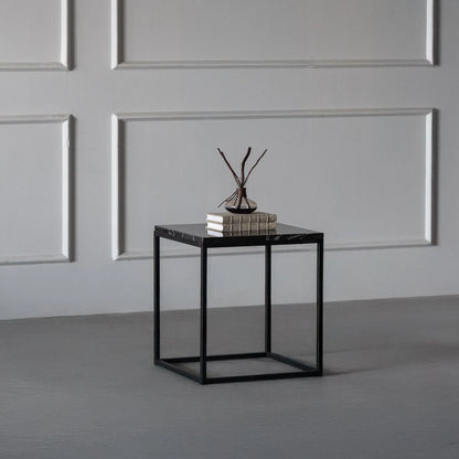 Table d’appoint Noctis en marbre Marquina