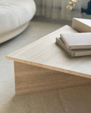 table basse en travertin Chellah - Modernista Maroc